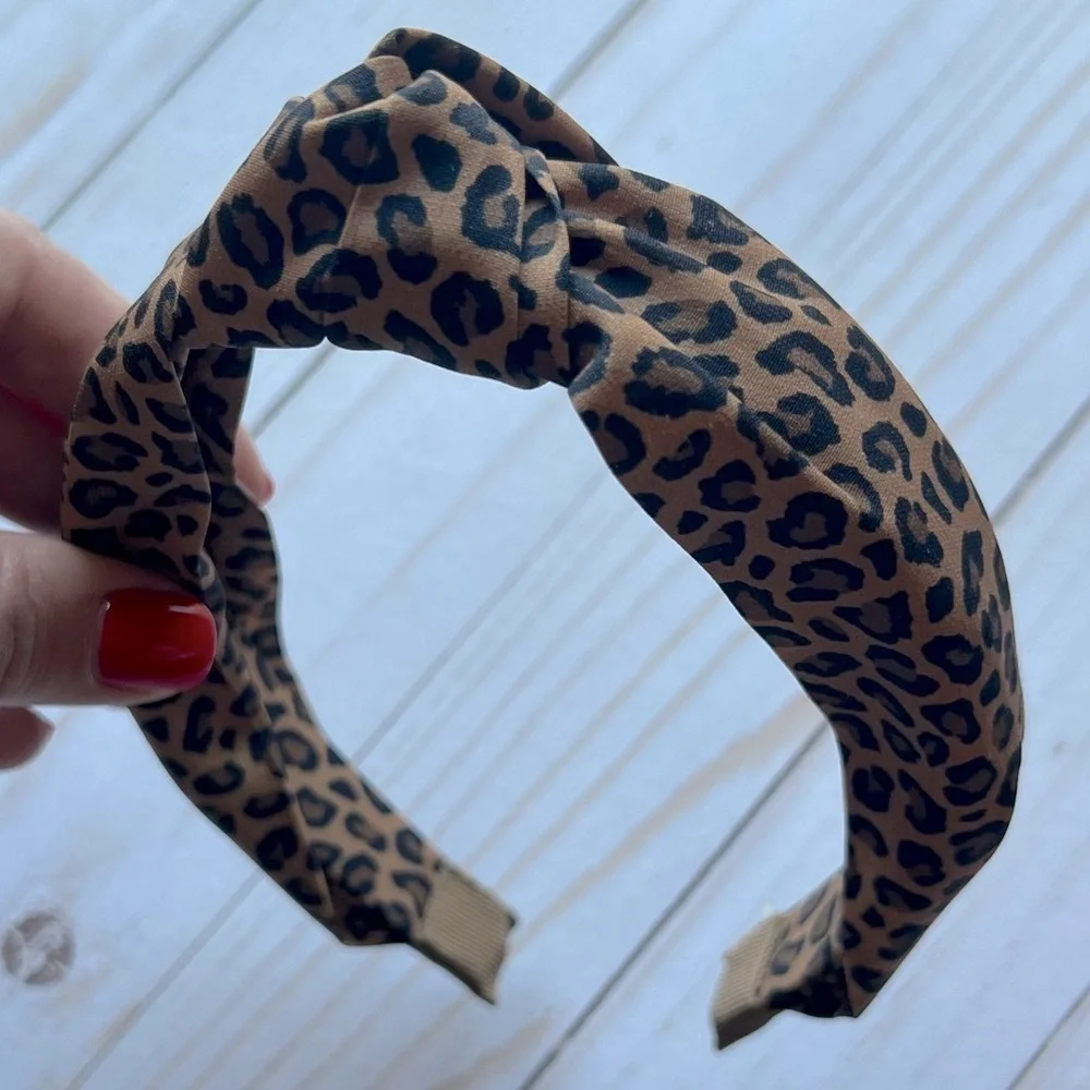 GAP Leopard Print Knot Kids Headband